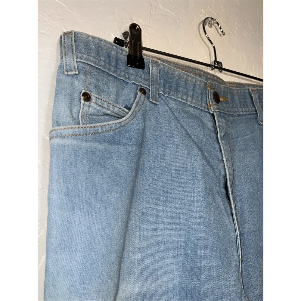Vintage 80s Mens LEVIS Light Blue Jeans 38x30 Brown Tab Original Riveted ✅ (273)